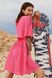 Красивая пляжная туника из шифона розовая, XL(50)