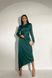 Изящное вечернее платье из шелка зеленого цвета, XL(50)