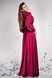 Элегантное вечернее платье в пол из шелка бордовое, L(48)