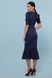 Красиве замшеве плаття-футляр синього кольору, S(44)