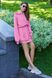 Спортивное платье с капюшоном оверсайз розовое, M(46)