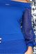 Нарядное облегающее платье с открытыми плечами голубое, XL(50)