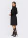 Вельветова сукня-трапеція з фігурним вирізом чорна, 52