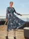 Красивое шифоновое платье-клеш с цветочным принтом, M(46)