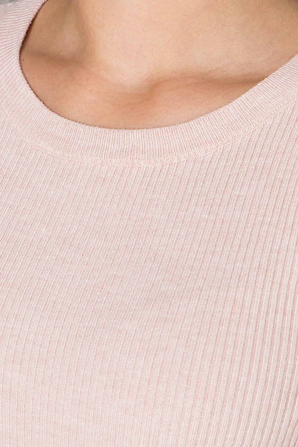 Женская базовая кофточка джемпер персикового цвета - фото
