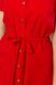 Летнее платье рубашка длиной мини красное, 52