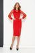 Ошатна відверта сукня футляр з розрізом червона, XL(50)