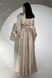 Элегантное вечернее платье из шелка бежевого цвета, S(44)