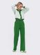 Трикотажный брючный костюм зеленого цвета, 42-44