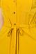 Летнее платье рубашка длиной мини желтое, S(44)