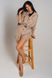 Літній лляний костюм з шортами жіночий бежевий, M(46)