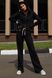 Женский спортивный костюм черного цвета, S(44)
