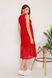 Літнє гипюрове плаття міді з високою талією червоне, S(44)