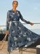 Красивое шифоновое платье-клеш с цветочным принтом, XL(50)
