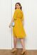 Шифонове літнє плаття в високою талією жовте, S(44)