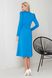 Женственное платье миди в офисном стиле голубое, S(44)