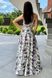 Елегантна довга сукня на запах з принтом біла, XL(50)