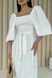 Дизайнерська літня сукня з льону білого кольору, 50-52