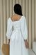 Дизайнерское летнее платье из льна белого цвета, 50-52