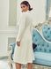 Елегантне плаття піджак білого кольору з розрізом, S(44)
