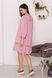 Красивое розовое платье оверсайз с кружевными вставками, 52