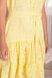 Летнее платье оверсайз хлопковое из прошвы желтое, 54