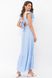Довгий жіночий льняний сарафан блакитного кольору, XL(50)