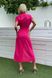 Довга лляна сукня сорочка рожевого кольору, S(44)