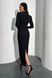 Красивое трикотажное платье макси черного цвета, XL(50)