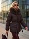 Зимова куртка з капюшоном, коричнева, XL(50)