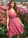 Приталене літнє плаття рожевого кольору, S(44)