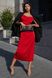 Елегантне шовкове плаття комбінація червоне, L(48)