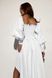 Витончена вечірня сукня з відкритими плечима біла, XL(50)