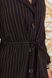 Жіночий брючний костюм двійка в смужку чорний, XL(50)