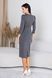 Трикотажна сукня-футляр довжини міді сірого кольору, S(44)