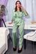 Женская шелковая пижама оливкового цвета, L(48)