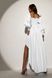 Витончена вечірня сукня з відкритими плечима біла, XL(50)