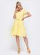 Яскрава літня сукня міді з прошви жовта, 48-50