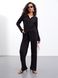 Модный женский костюм с брюками черного цвета, L(48)