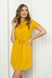 Летнее платье рубашка длиной мини желтое, 52
