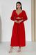 Дизайнерское летнее платье из льна красного цвета, 50-52