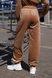 Женский спортивный костюм из велюра бежевого цвета, XL(50)
