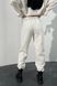 Білі штани у спортивному стилі, M(46)