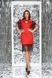 Червоне коктейльне плаття міні облягаюче, XL(50)