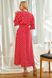 Довге літнє плаття в горошок червоне, XL(50)