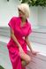 Довга лляна сукня сорочка рожевого кольору, XL(50)
