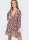 Бордовое платье на запах миди с рукавом 3/4, XL(50)