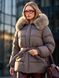 Зимова куртка з капюшоном, бежева, M(46)