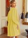 Літня лляна сукня оверсайз жовтого кольору, S(44)