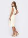 Льняна сукня-сорочка з накладними кишенями біла, M(46)